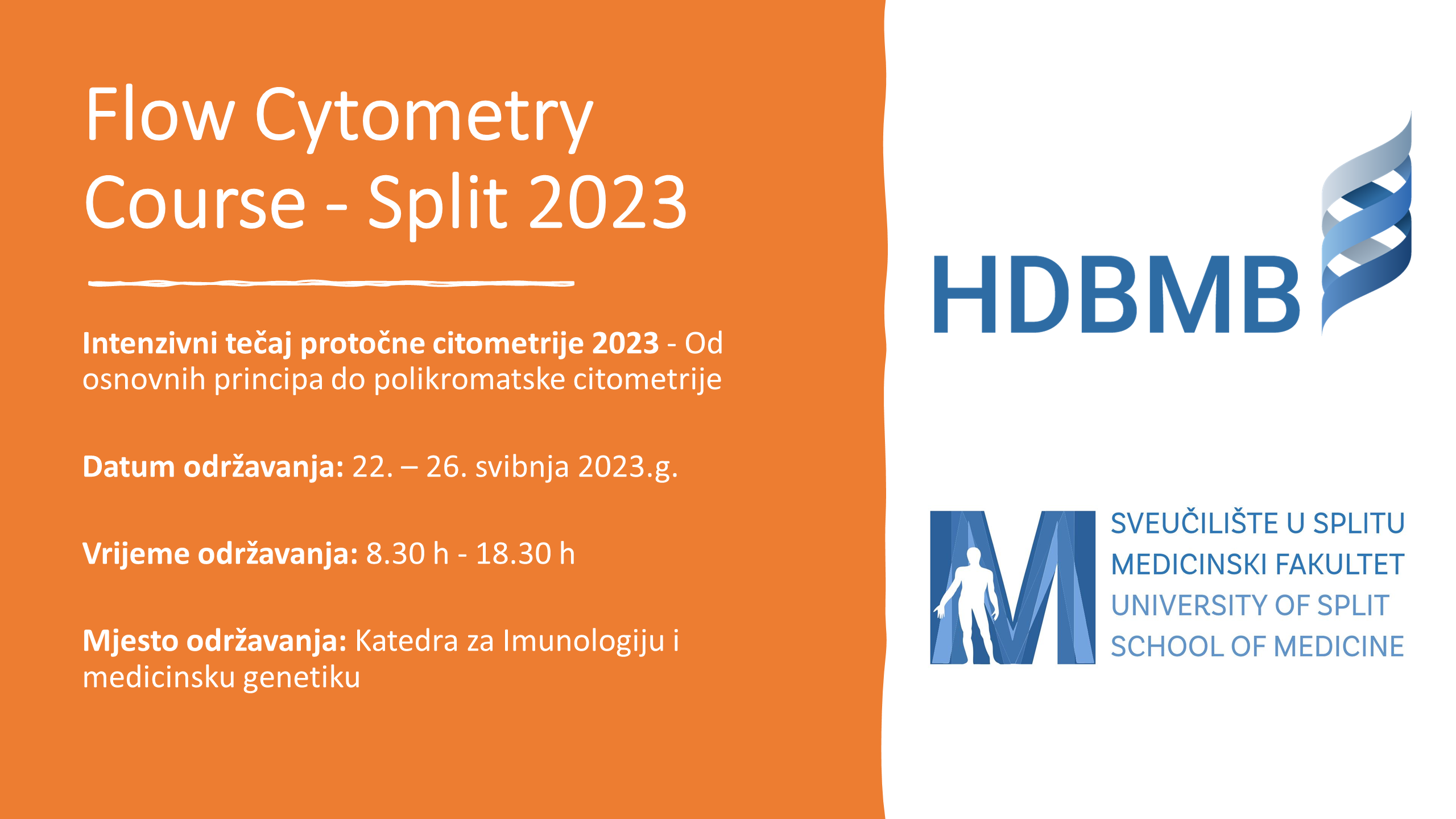 Intenzivni tečaj protočne citometrije 2023 na Katedri za Imunologiju i medicinsku genetiku